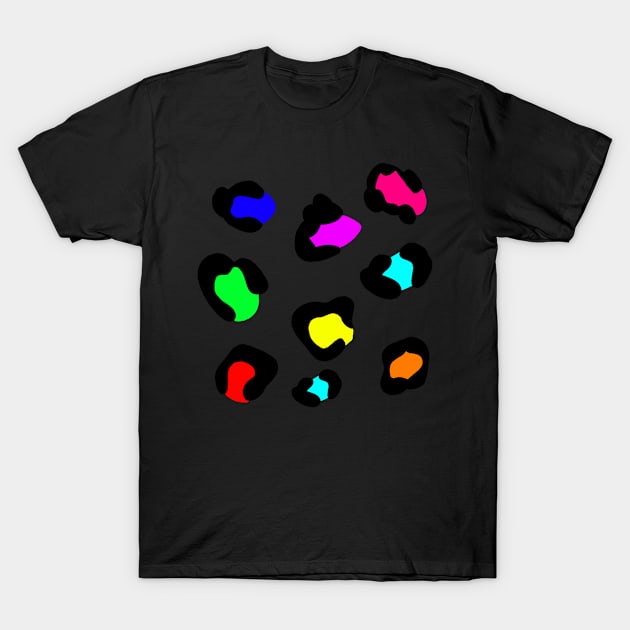 Rainbow Leopard Pattern T-Shirt by HeavenlyTrashy